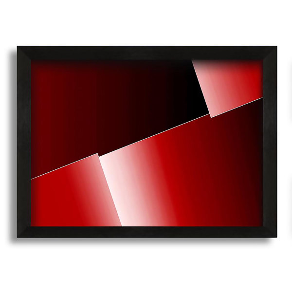 Ivy Bronx Half Cut Red Framed Print Wayfair.co.uk